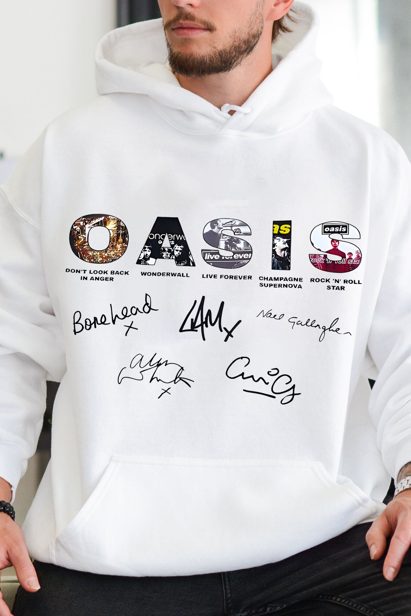 Oasis Unisex Hooded Definitely Maybe Promo Official Reunion Tour 2025