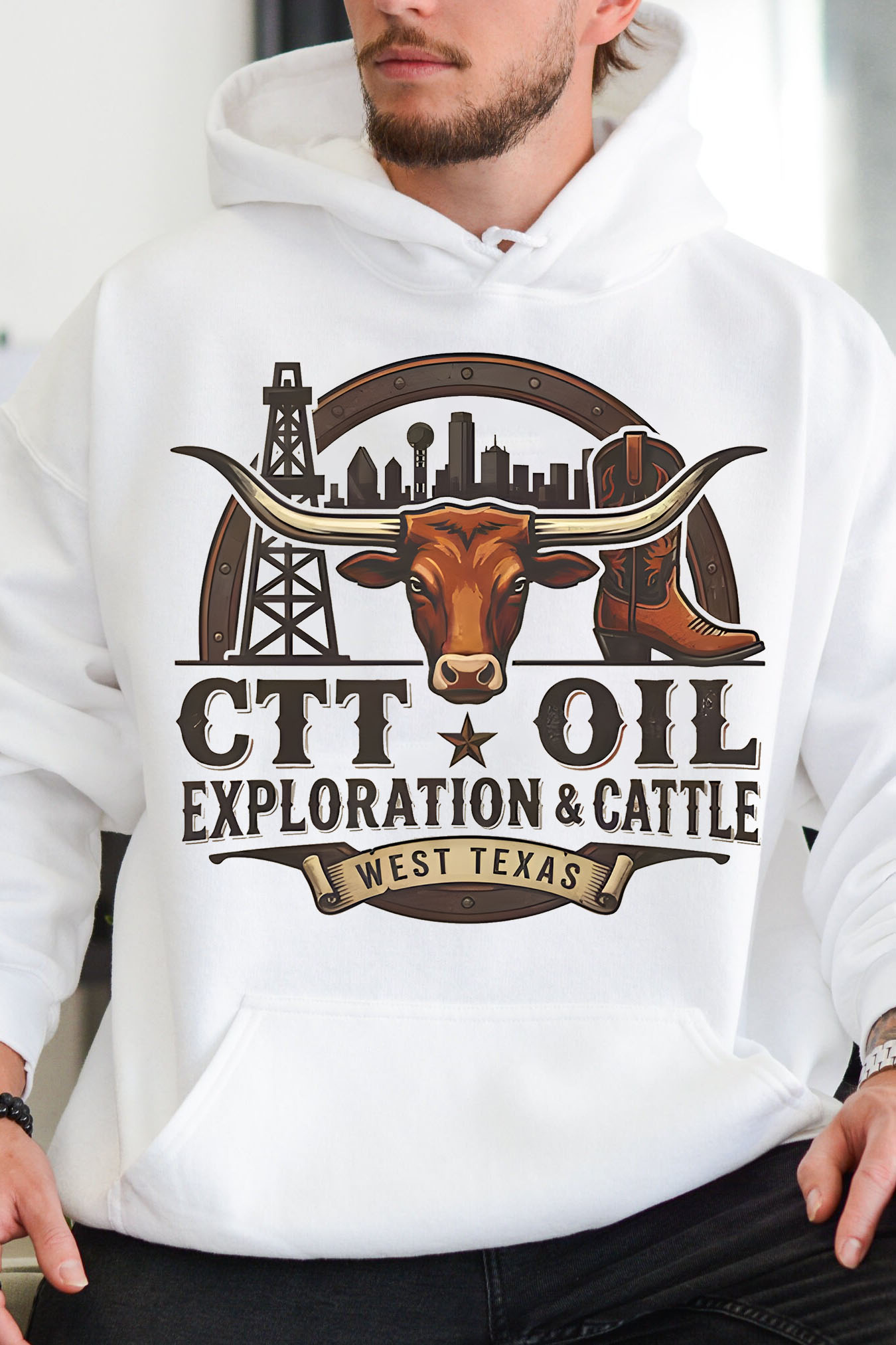 CTT Oil Exploration Cattle Hoodie