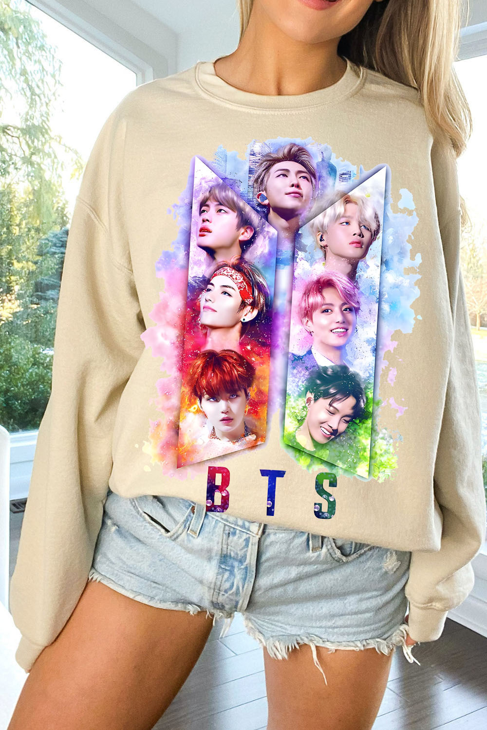 BTS Personalized Colorful Printed Sweatshirt