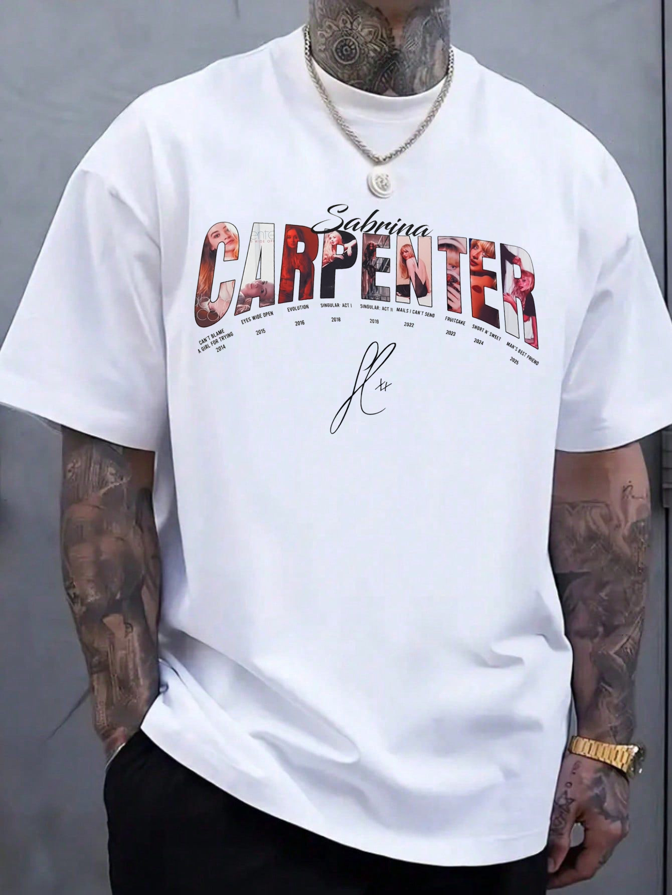 Vintage Sabrina Carpenter Album Shirt For Men