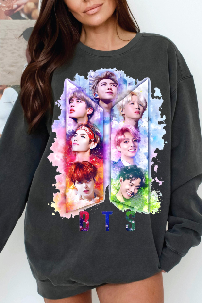 BTS Personalized Colorful Printed Sweatshirt