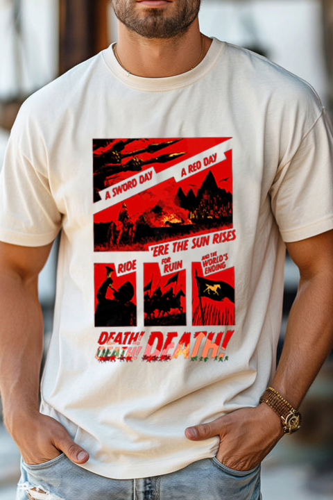 Lord of the Rings-Cycling Print Short Sleeve T-Shirt