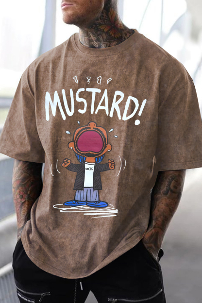 Washed cotton GNX Men's short-sleeved T-shirt