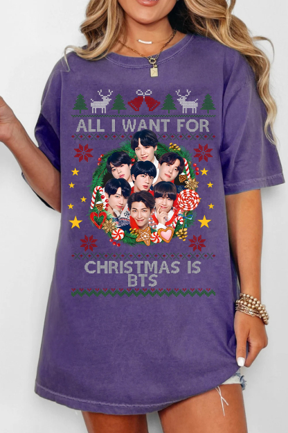 All I Want For Christmas Is BTS Women Shirt