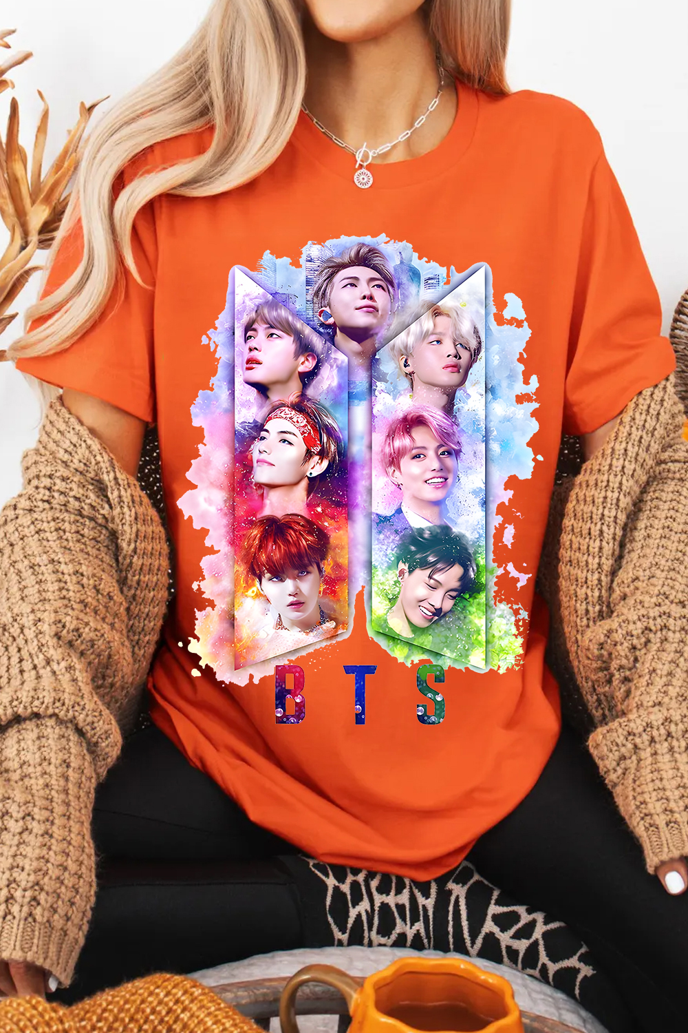 BTS Personalized Colorful Printed Tee