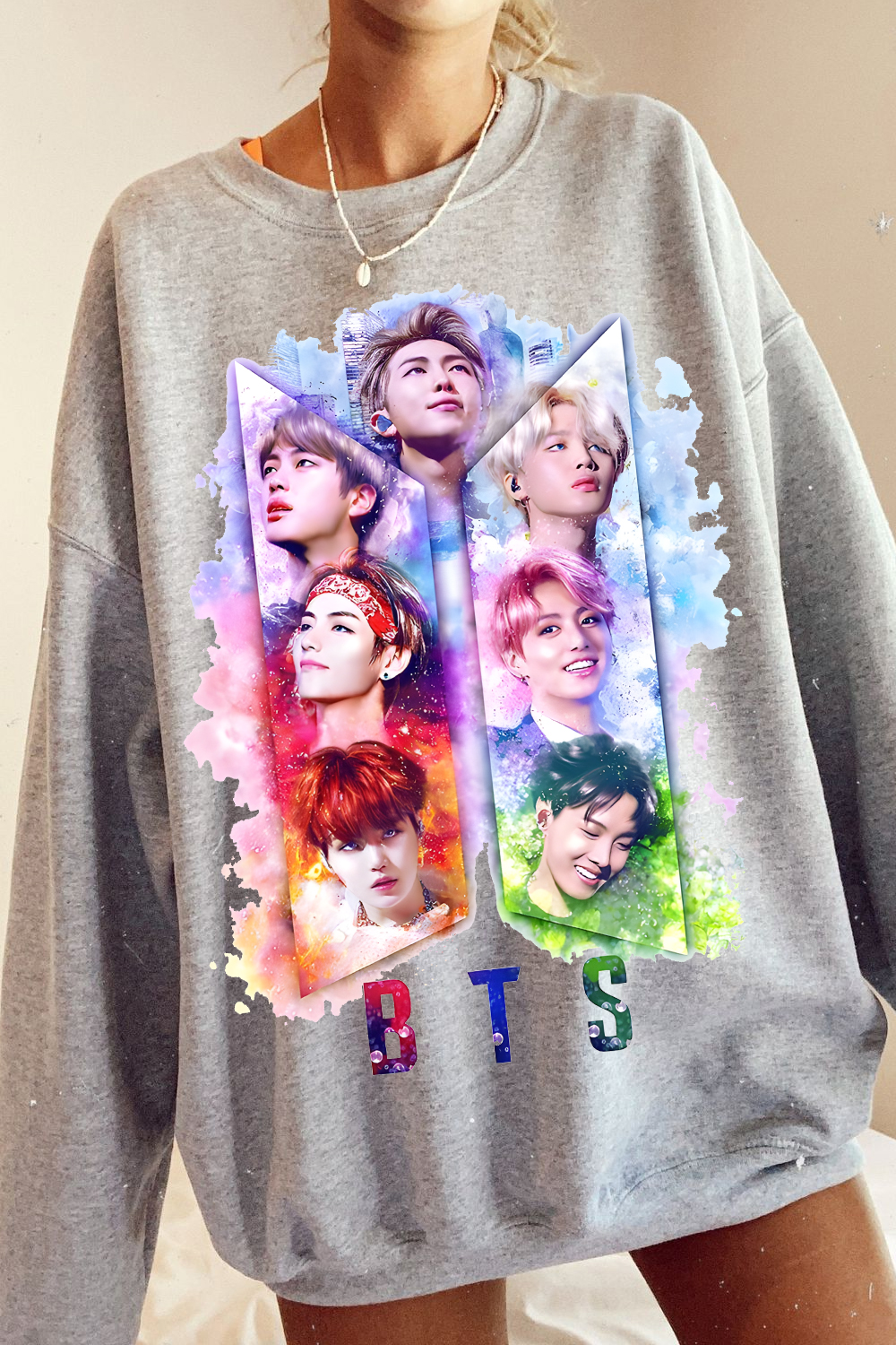 BTS Personalized Colorful Printed Sweatshirt
