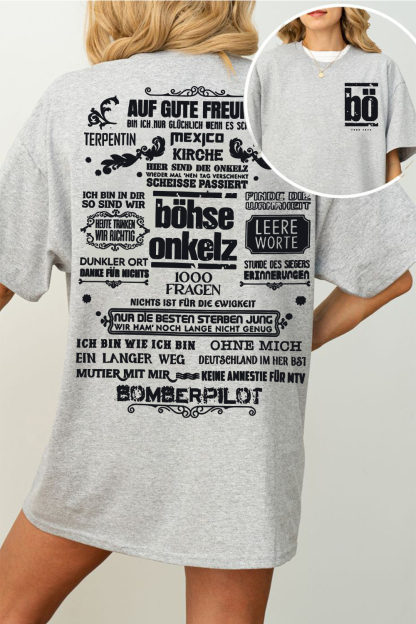 Böhse Onkelz 2-Sided Printed T-Shirt