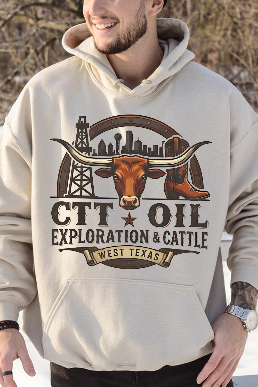 CTT Oil Exploration Cattle Hoodie