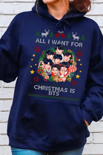 All I Want For Christmas Is BTS Hoodie