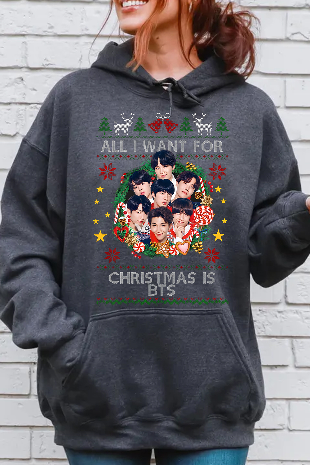 All I Want For Christmas Is BTS Hoodie