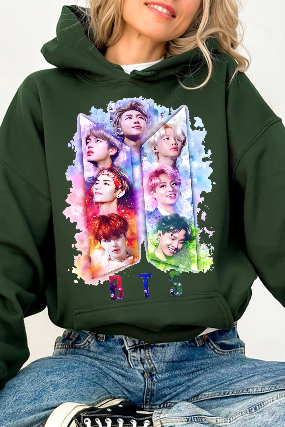 BTS Personalized Colorful Printed Hoodie