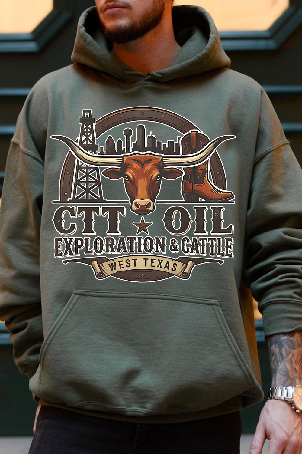 CTT Oil Exploration Cattle Hoodie