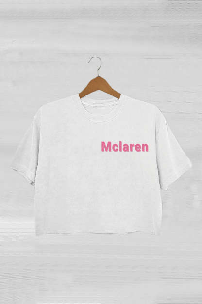 Lando Norris and Oscar Piastri Mclaren Funny Crop Tee For Women