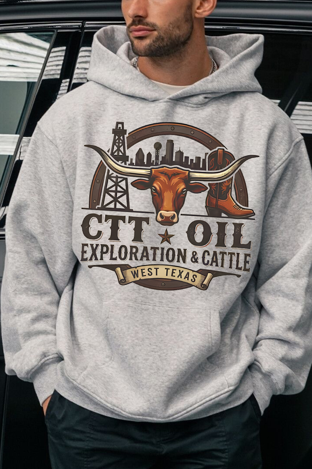 CTT Oil Exploration Cattle Hoodie