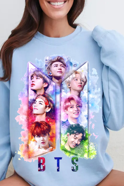 BTS Personalized Colorful Printed Sweatshirt
