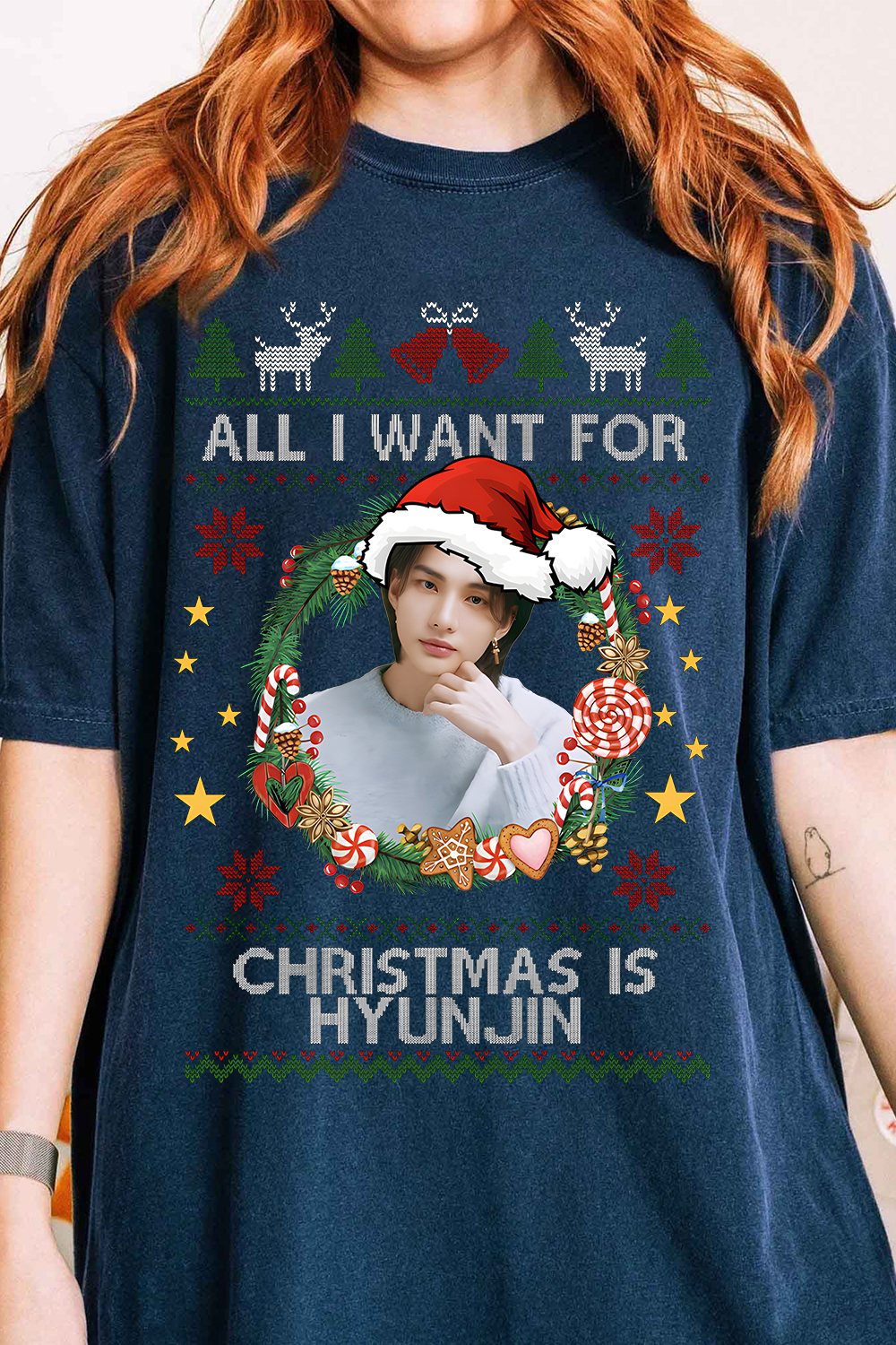 Hyun Jin Stray Kids Christmas Shirt