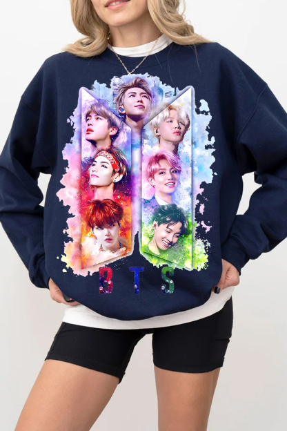 BTS Personalized Colorful Printed Sweatshirt