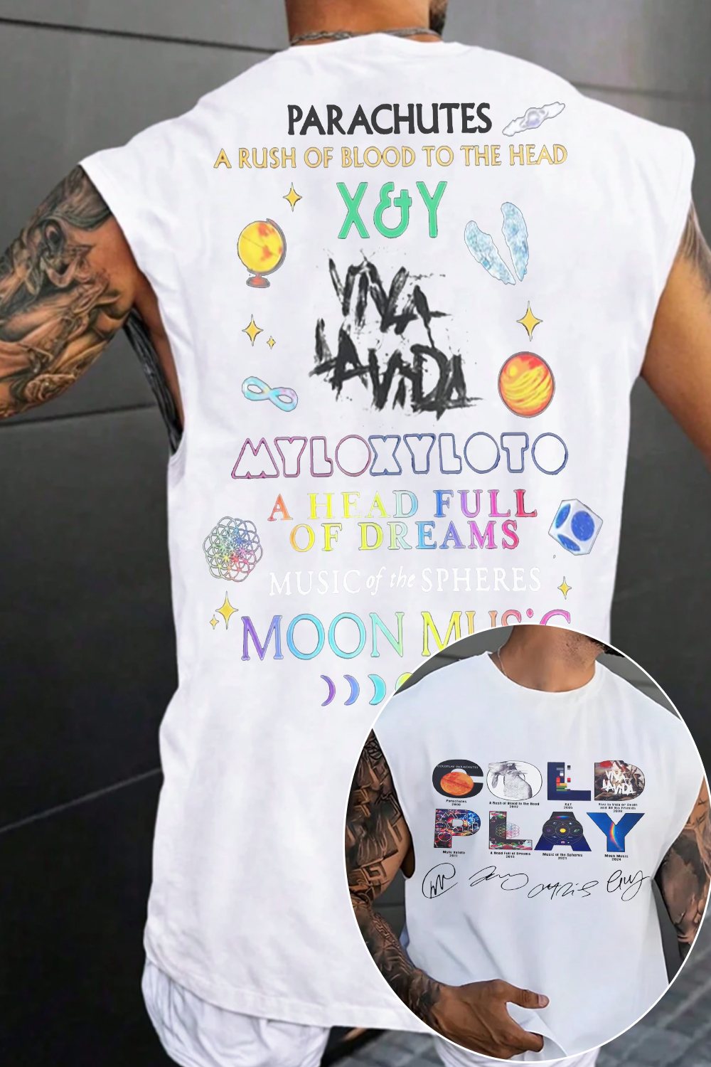 Coldplay shirt Both Side Vest