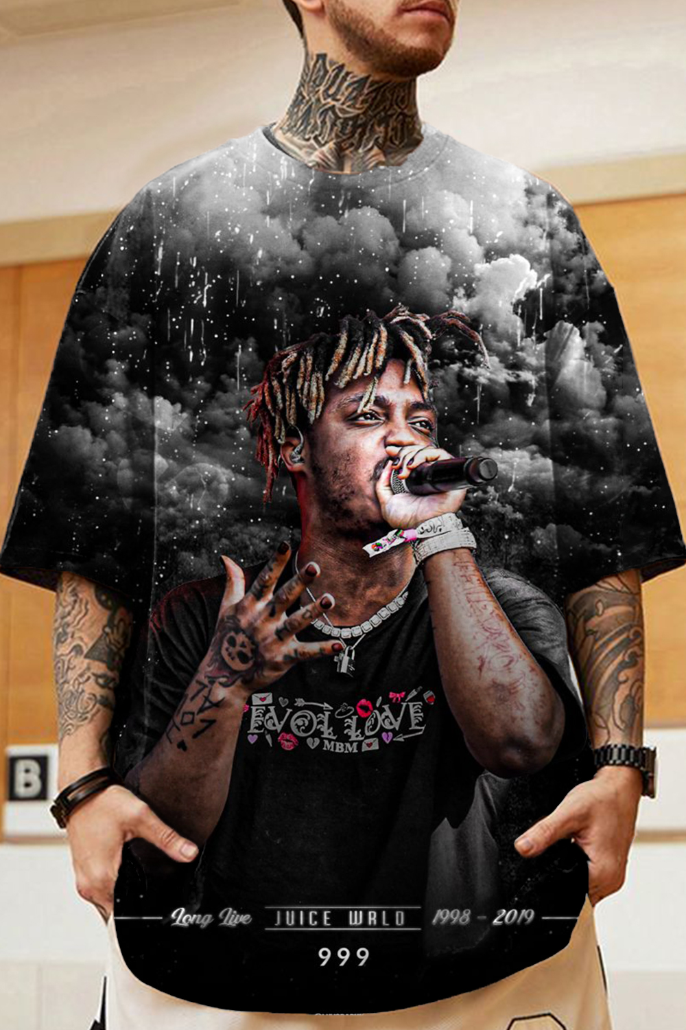 juicewrld casual men's short-sleeved T-shirt