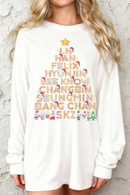 Stray Kids Fans Christmas Long-Sleeved T-Shirt