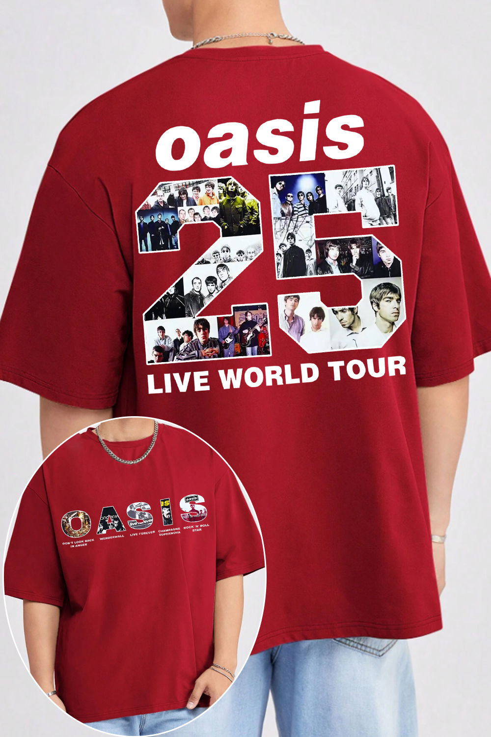 Oasis Unisex T Shirt Definitely Maybe Promo Official Reunion Tour 2025
