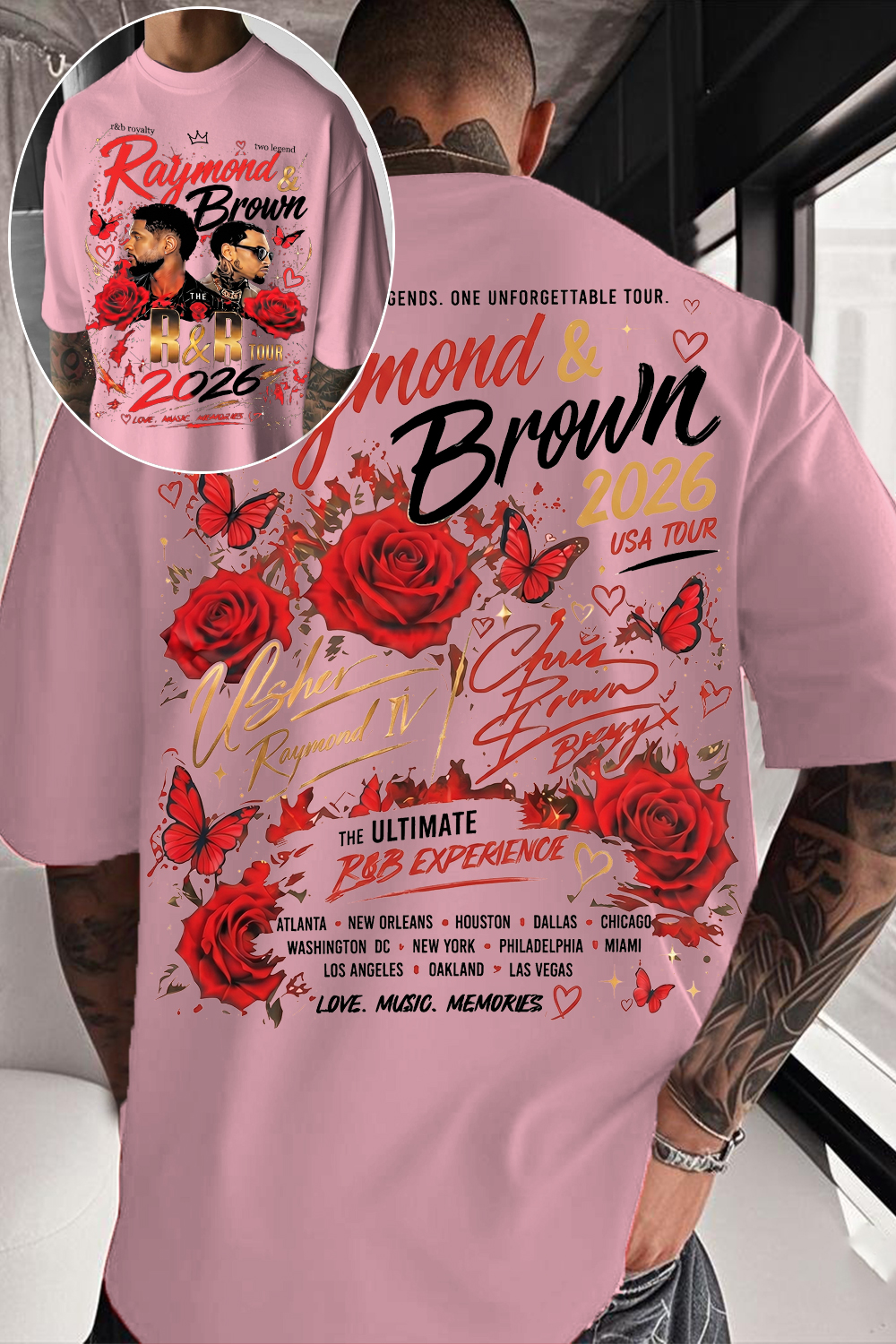 Usher X Chris Brown R&B Tour Tee