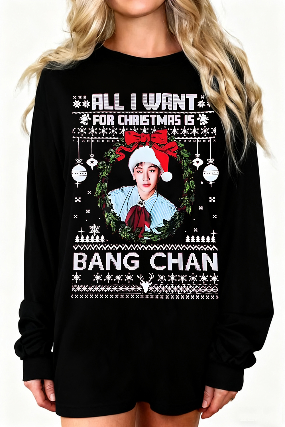 Bang Chan Christmas Long-Sleeved T-Shirt