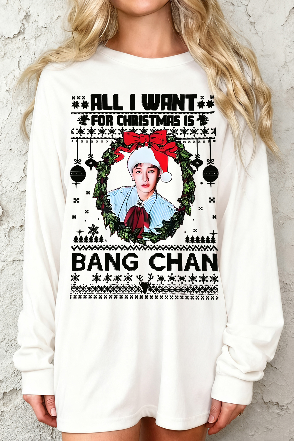 Bang Chan Christmas Long-Sleeved T-Shirt