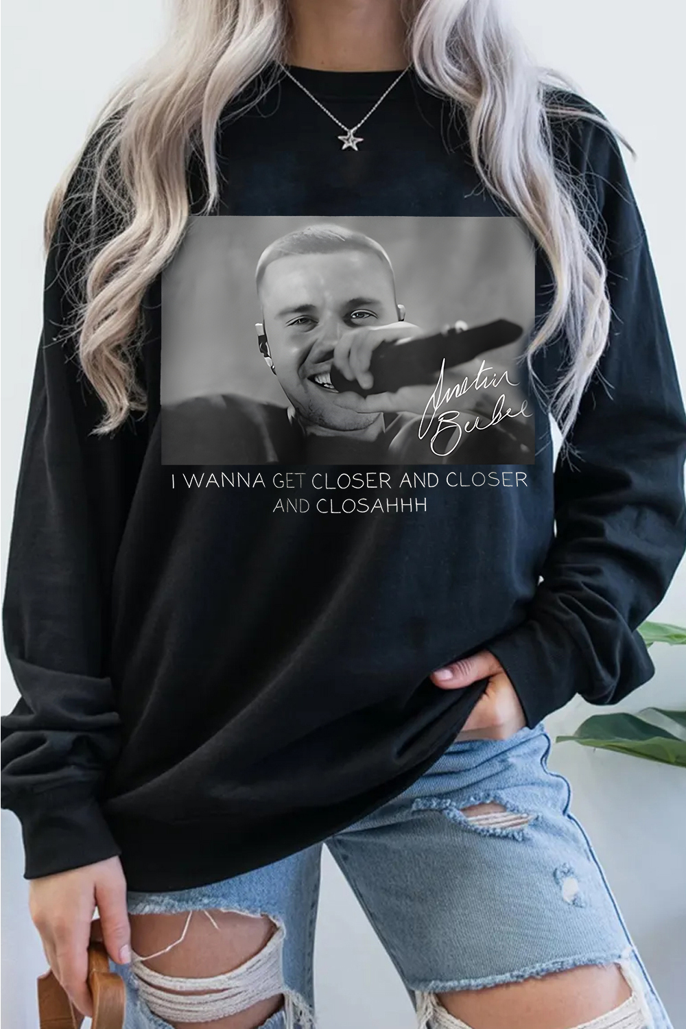 Justin Bieber Long-Sleeved T-Shirt