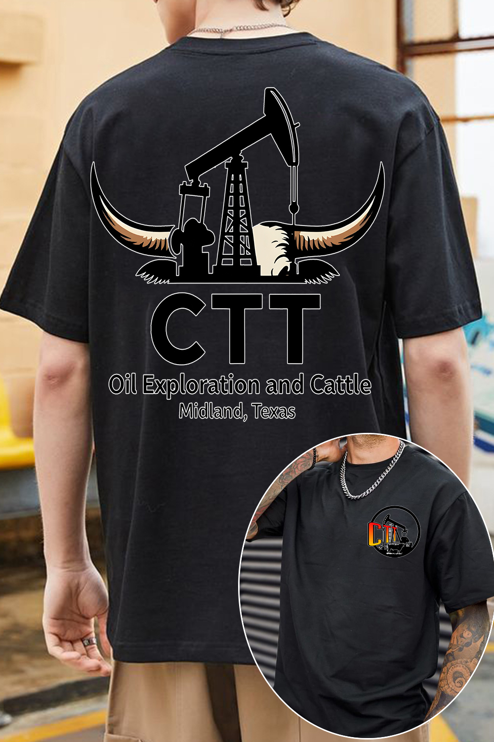 CTT Oil Exploration & Cattle Shirt For Men