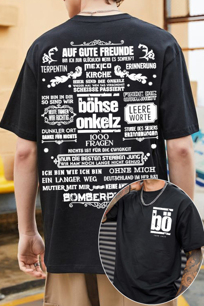 Böhse Onkelz 2-Sided Printed T-Shirt For Men