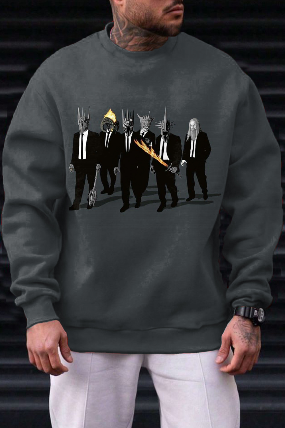 The Lord of the Rings cartoon personality round neck loose long sleeve sweatshirt