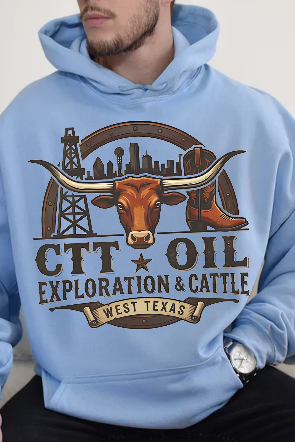CTT Oil Exploration Cattle Hoodie