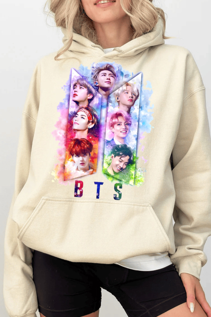BTS Personalized Colorful Printed Hoodie