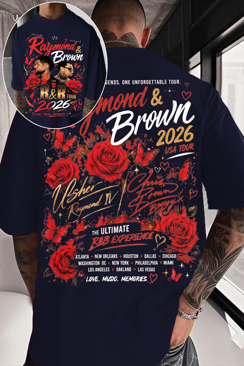 Usher X Chris Brown R&B Tour Tee