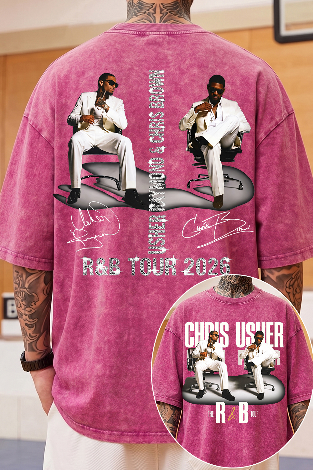 CB & Usher Concert Washed Cotton Tee