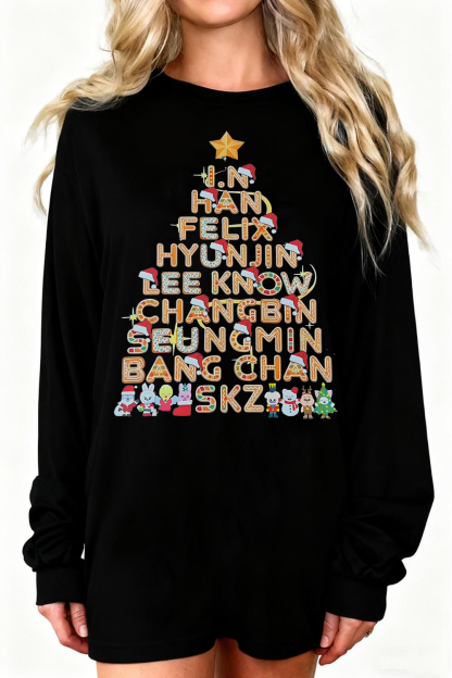 Stray Kids Fans Christmas Long-Sleeved T-Shirt