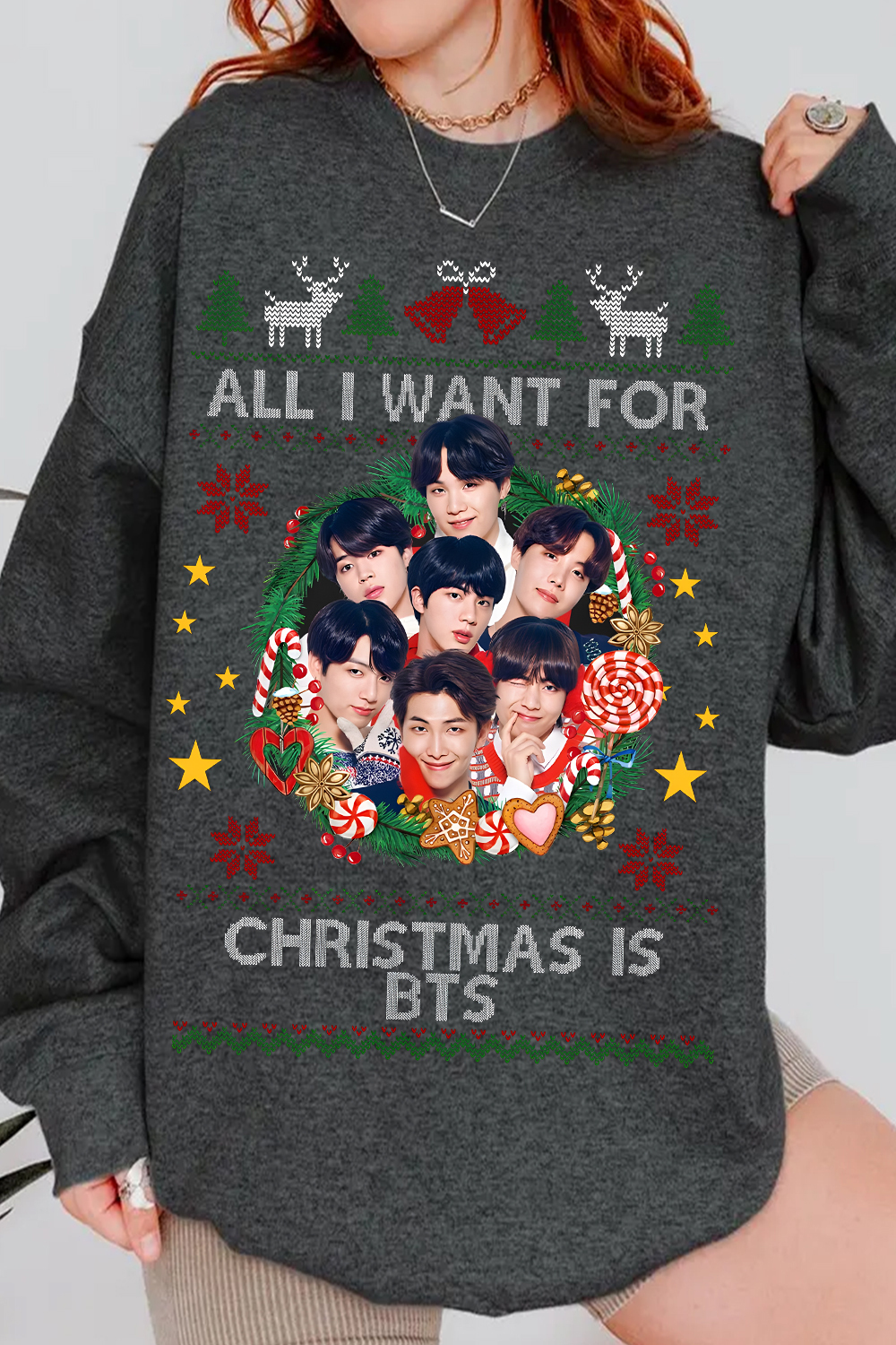 All I Want For Christmas Is BTS sweatshirt