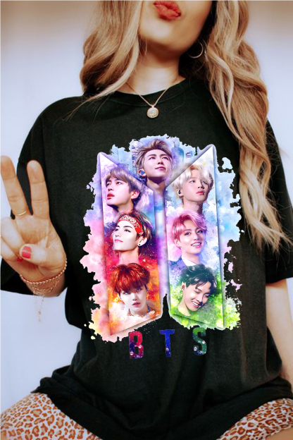 BTS Personalized Colorful Printed Tee