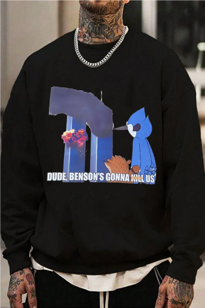 dudebenson round neck sweatshirt