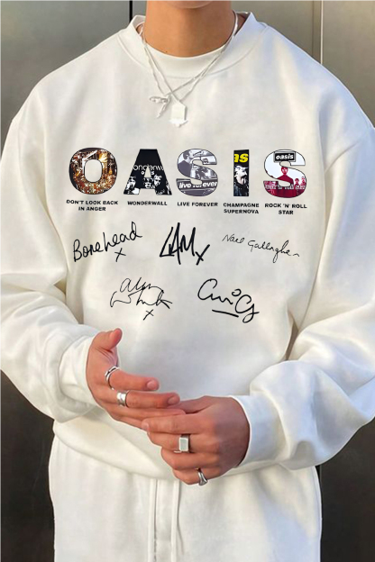 Oasis Unisex Sweatshirt Definitely Maybe Promo Official Reunion Tour 2025