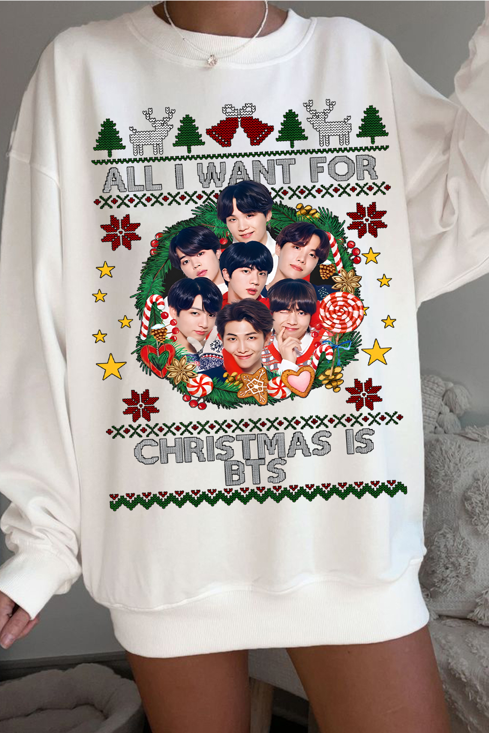All I Want For Christmas Is BTS sweatshirt