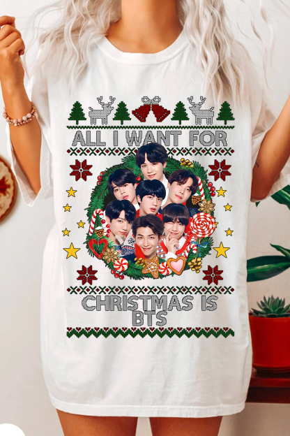All I Want For Christmas Is BTS Women Shirt