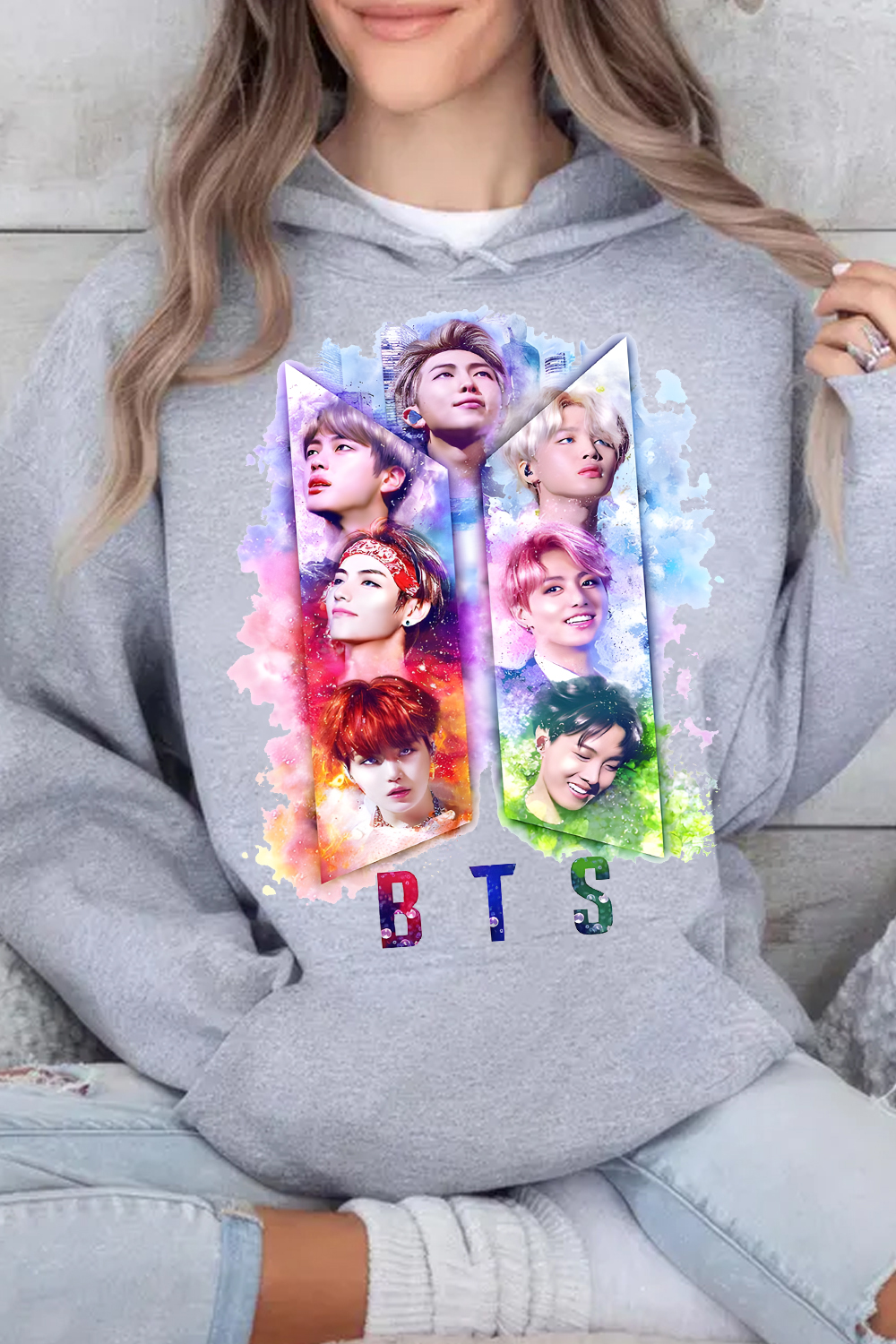 BTS Personalized Colorful Printed Hoodie