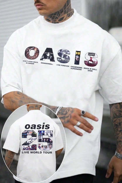 Oasis Unisex T Shirt Definitely Maybe Promo Official Reunion Tour 2025