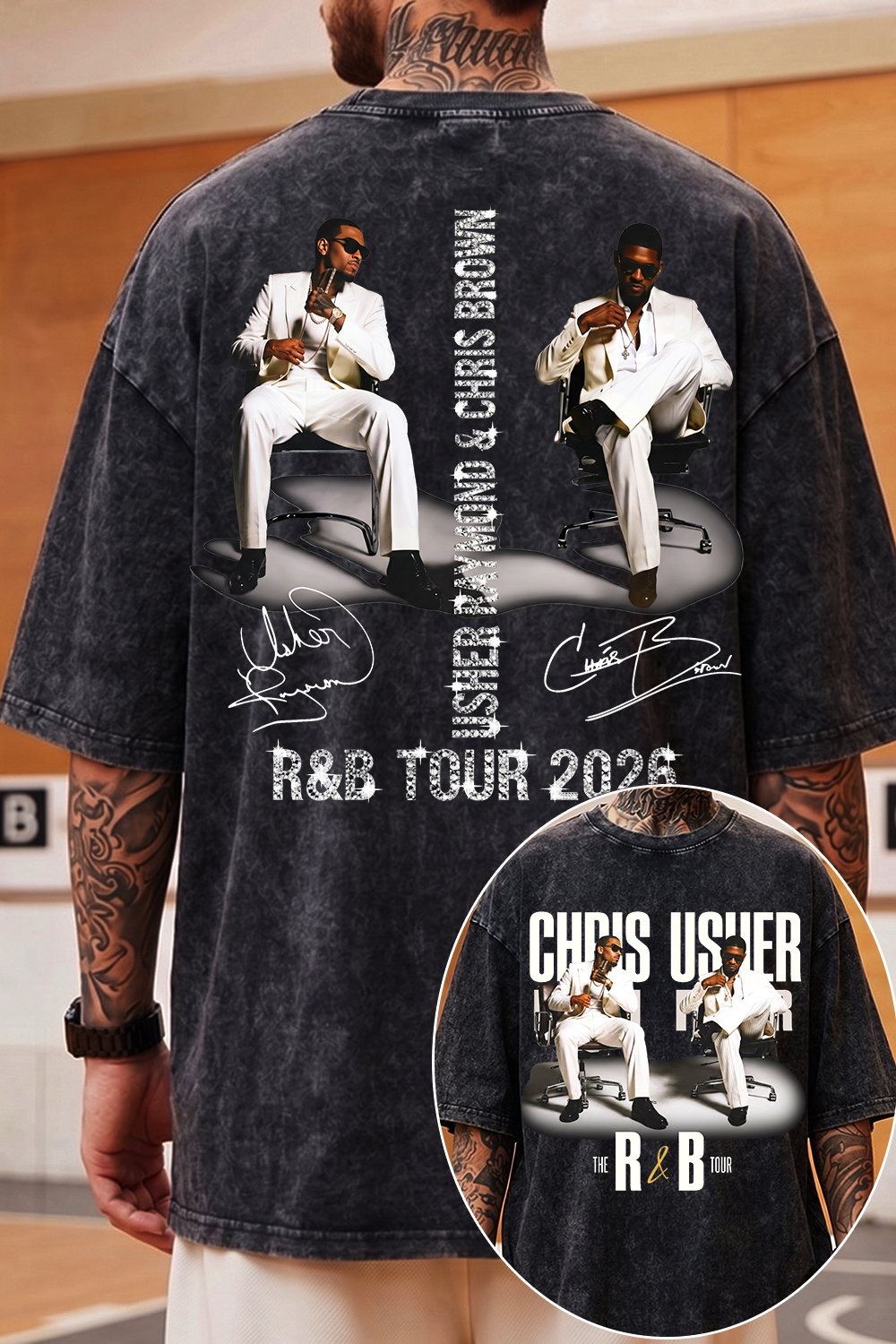 CB & Usher Concert Washed Cotton Tee