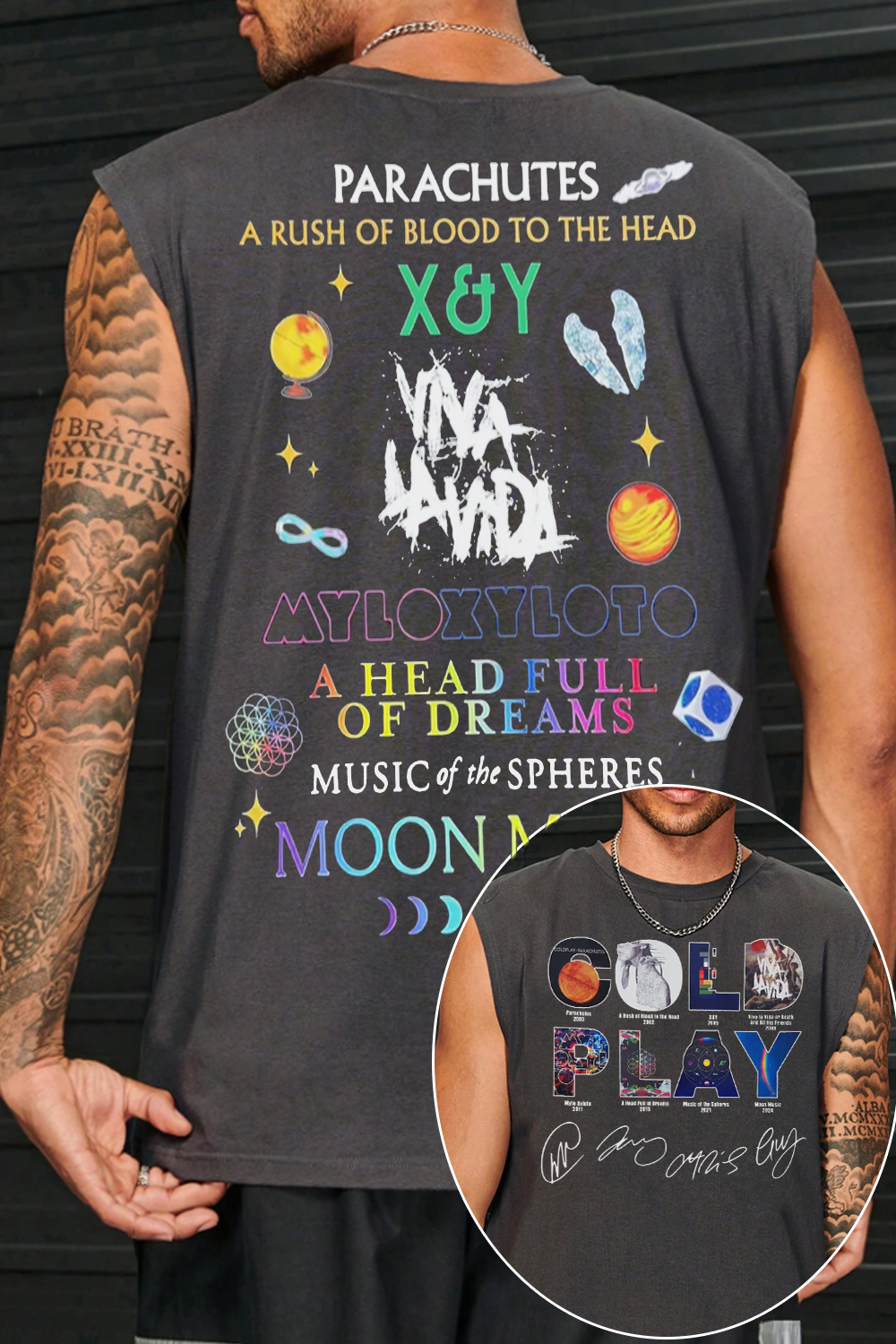 Coldplay shirt Both Side Vest