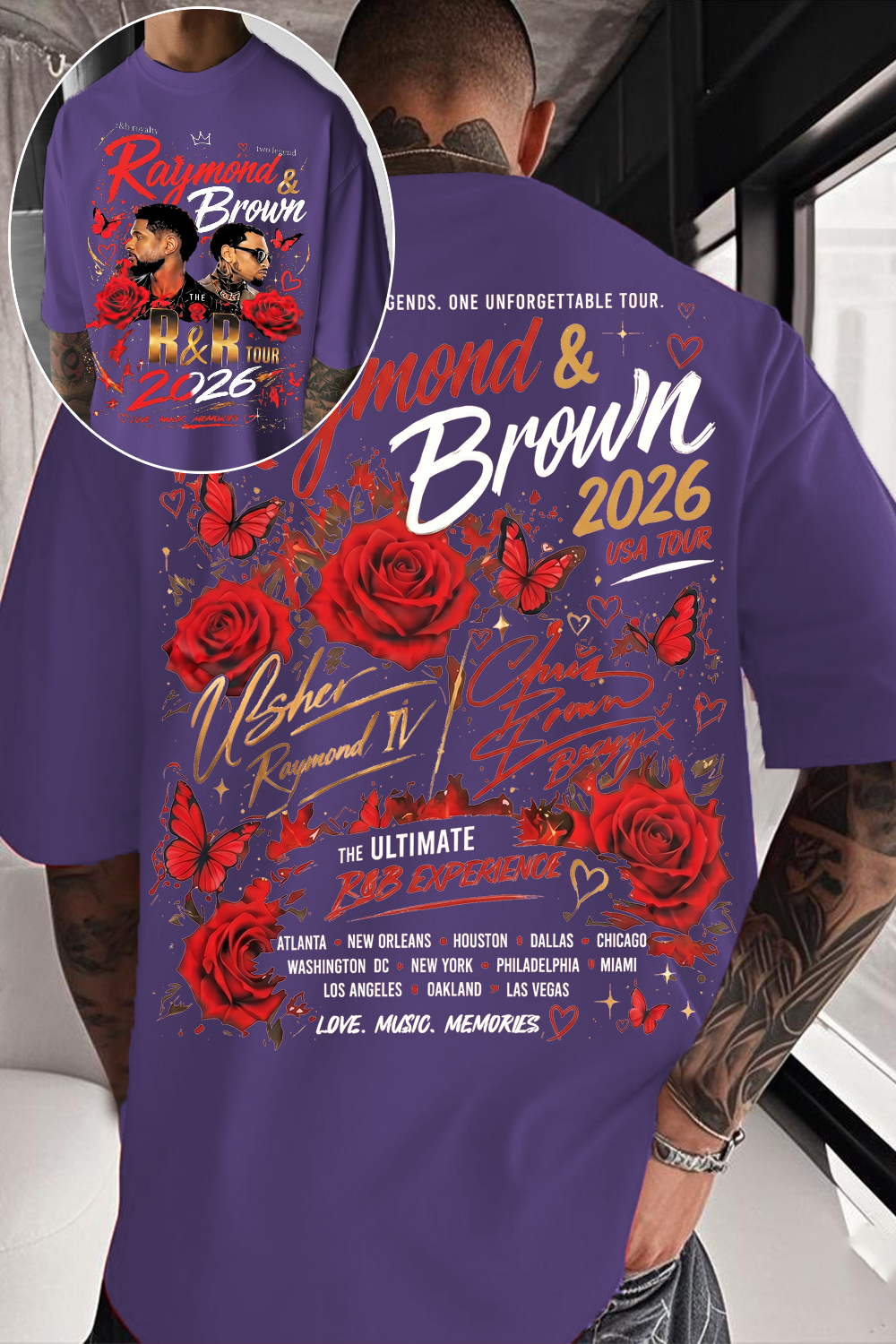 Usher X Chris Brown R&B Tour Tee