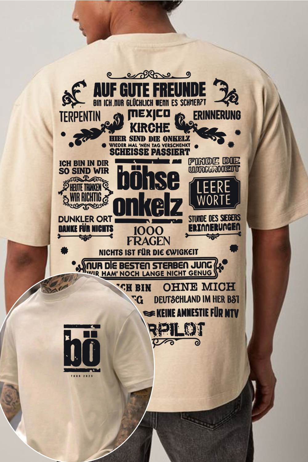 Böhse Onkelz 2-Sided Printed T-Shirt For Men