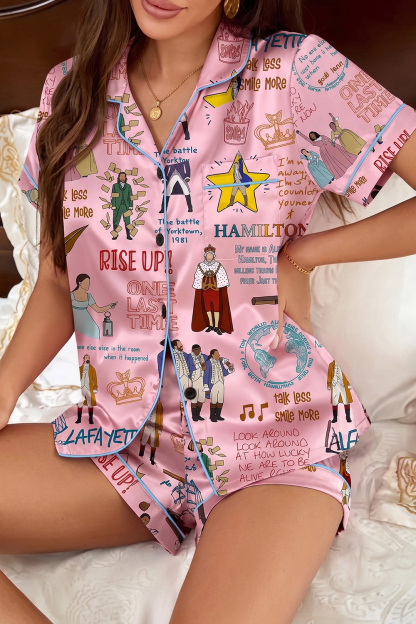 Hamilton Style Pink Pajamas Set